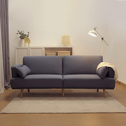 Astan Hogar Sofá Cama 3 Plazas, Tapizado Tela. Modelo Axel AH-AR40600DN, Azul Denim,