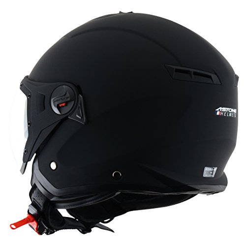 Astone Helmets MINISPORT-MBKL Minijet Sport - Casco de motocicleta, Negro Mate, L