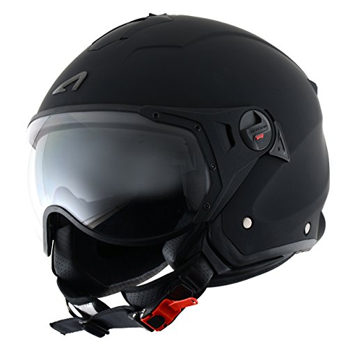Astone Helmets MINISPORT-MBKL Minijet Sport - Casco de motocicleta, Negro Mate, L