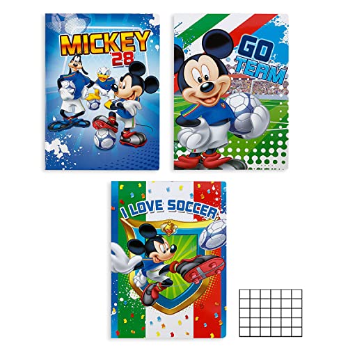 Astro Europa Disney Mickey Mouse - Cuaderno, 10 unidades, tamaño A4, cuadriculado, 10 mm, 4671