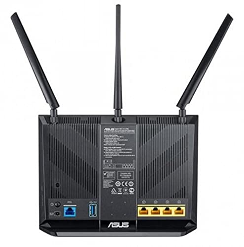 ASUS DSL-AC68U - Router Inalámbrico AC1900 Mbps (Dual-Band VDSL/ADSL 2+, Gigabit, USB 3.0, compatible con Ai Mesh wifi)