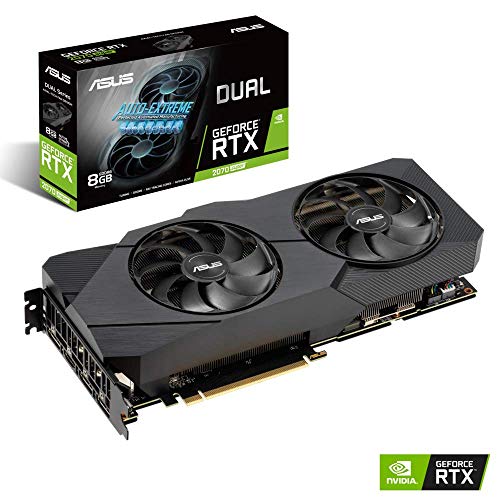 ASUS Dual GeForce RTX 2070 Super EVO 8GB GDDR6 - Tarjeta gráfica (Ventiladores Axial-Tech, Tecnología Auto-Extreme, Estructura Reforzada, GPU Tweak II)
