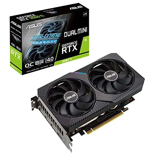 ASUS Dual GeForce RTX 3060 Ti V2 Mini OC Edition NVIDIA 8 GB GDDR6(NO VALIDO para MINERIA)