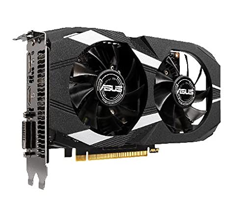 ASUS DUAL-GTX1650-O4G - Tarjeta gráfica (4 GB GDDR5, OC 1755 MHz, 128 bit, PCIE 3.0, 896 núcleos CUDA) Negro