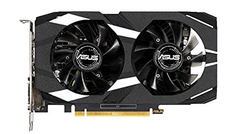 ASUS DUAL-GTX1650-O4G - Tarjeta gráfica (4 GB GDDR5, OC 1755 MHz, 128 bit, PCIE 3.0, 896 núcleos CUDA) Negro