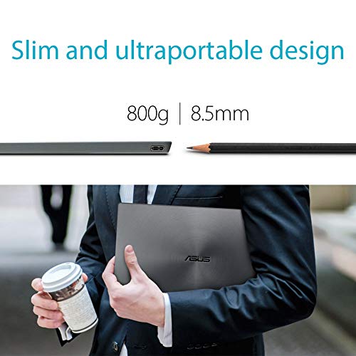 Asus MB168B - Monitor portátil de 15,6'' HD (1366x768, USB, IPS, ultrafino, giro automático, funda smart plegable, ultrafino) Negro