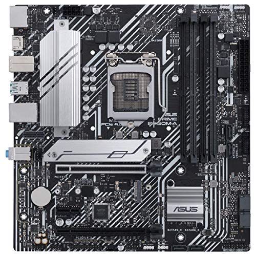 ASUS Prime B560M-A - Placa Base Micro ATX (Intel B560 LGA 1200 con VRM de 8 Fases, PCIe 4.0, Dos Ranuras M.2, 1 GB Ethernet, USB 3.2 Gen. 2 de Tipo C Trasero)