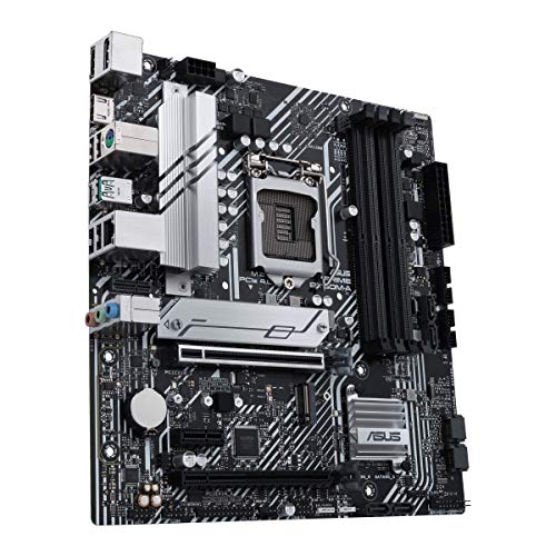 ASUS Prime B560M-A - Placa Base Micro ATX (Intel B560 LGA 1200 con VRM de 8 Fases, PCIe 4.0, Dos Ranuras M.2, 1 GB Ethernet, USB 3.2 Gen. 2 de Tipo C Trasero)