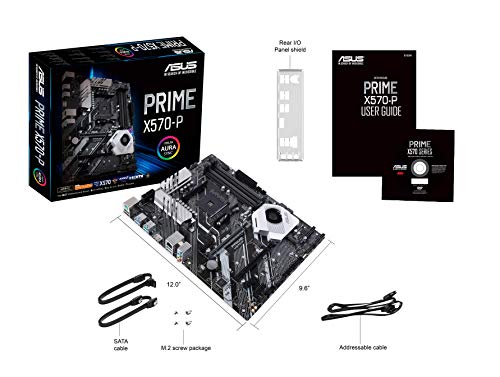 ASUS PRIME X570-P - Placa base ATX AMD AM4 con PCIe 4.0, 12 etapas de potencia DrMOS, DDR4 4400MHz, dos M.2, HDMI, SATA 6 Gb/s y conector USB 3.2 Gen. 2