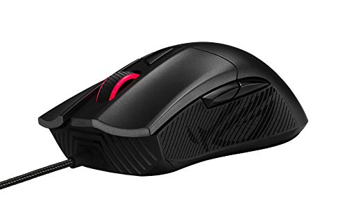 ASUS ROG Gladius II Core - Ratón de Gaming por Cable Ligero y ergonómico Equipado con un Sensor de 6200 PPP, interruptores Desmontables e iluminación Aura Sync
