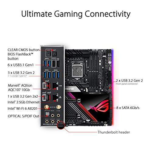 ASUS ROG MAXIMUS XII EXTREME - Placa Base Gaming E-ATX Intel de 10a gen Z490 LGA 1200 con VRM de 16 fases, DDR4 4700+ MHz, 4xM.2, Dual USB 3.2 Gen 2, USB 3.2 Gen 2 tipo C e iluminación RGB Aura Sync