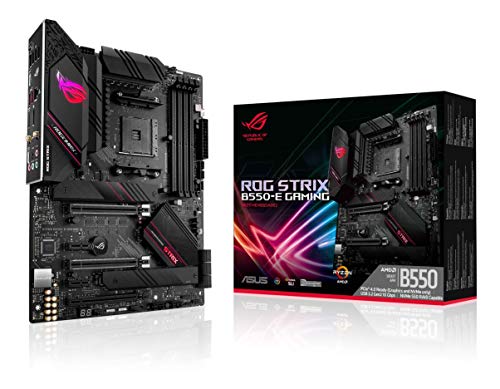 ASUS ROG Strix B550-E Gaming AMD AM4 (3ª generación Ryzen ATX Gaming Motherboard (PCIe 4.0, NVIDIA SLI, WiFi 6, 2.5Gb LAN, 14+2 Power Stages, USB 3.2 Type-C, Direccionable Gen 2 RGB y Aura Sync)