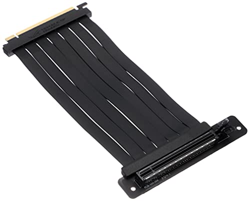 ASUS ROG Strix Cable Elevador PCI-E 3.0 x16 Alta Velocidad Flexible Extensor Tarjeta Extensor, Adaptador de 90 Grados (240 mm)