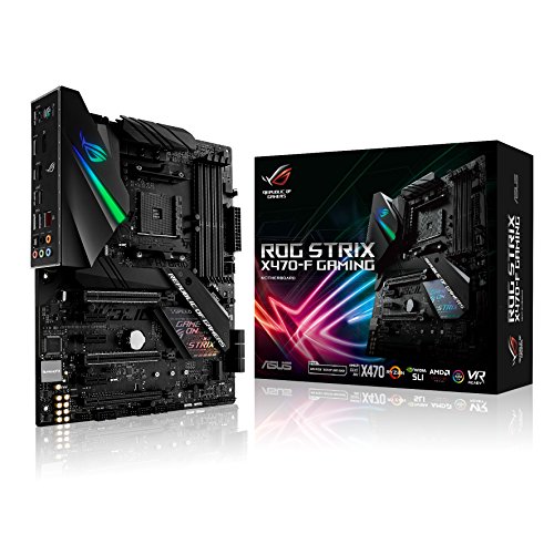 Asus ROG STRIX X470-F GAMING AMD AM4 X470 ATX - Placa base gaming con M.2 heatsink, Aura Sync RGB iluminación LED, DDR4 3600MHz , dual M.2, SATA 6Gb/s y USB 3.1 Gen 2