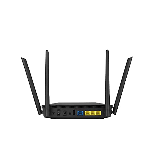 ASUS RT-AX53U - Router AX1800 Wi-Fi 6 de doble banda (802.11ax, con soporte MU-MIMO y OFDMA y seguridad de red AiProtection Classic con tecnología Trend Micro) negro