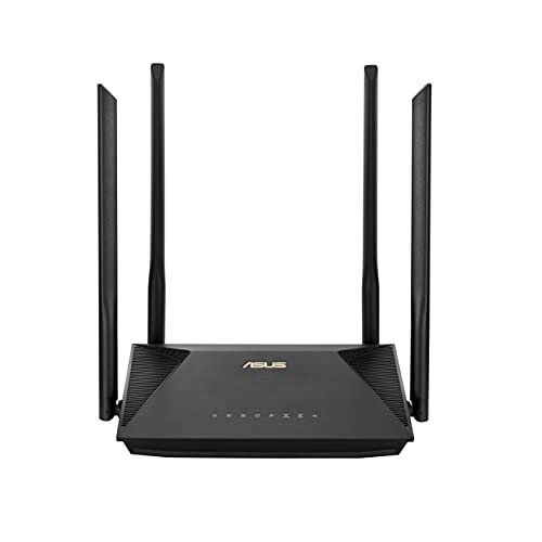 ASUS RT-AX53U - Router AX1800 Wi-Fi 6 de doble banda (802.11ax, con soporte MU-MIMO y OFDMA y seguridad de red AiProtection Classic con tecnología Trend Micro) negro