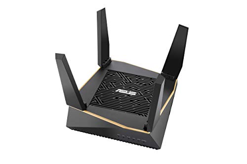 ASUS RT-AX92U - Router Gaming Wi-Fi 6 AX6100 Tri-Banda Gigabit (OFDMA, MU-MIMO, Triple VLAN, Modo Punto de Acceso, AiProtection Pro con Trend Micro, Adaptive QoS, soporta Ai Mesh WiFi), Negro