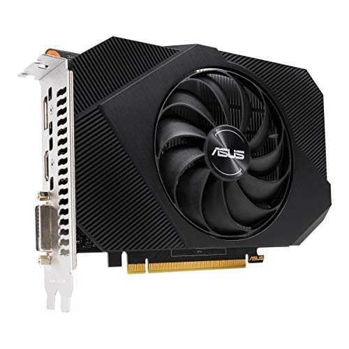 ASUS Tarjeta gráfica de Gaming Phoenix NVIDIA GeForce GTX 1650 (PCIe 3.0, 4GB GDDR6, HDMI, DisplayPort, DVI-D, 1 Conector de 6 contactos, Ventilador Axial-Tech, Rodamientos de Bolas Dobles)