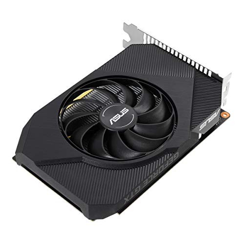 ASUS Tarjeta gráfica de Gaming Phoenix NVIDIA GeForce GTX 1650 (PCIe 3.0, 4GB GDDR6, HDMI, DisplayPort, DVI-D, 1 Conector de 6 contactos, Ventilador Axial-Tech, Rodamientos de Bolas Dobles)