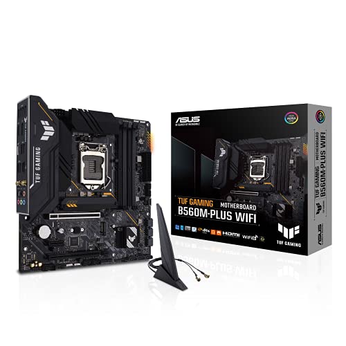 ASUS TUF Gaming B560M-PLUS WiFi - Placa Base Micro ATX (Intel B560 LGA 1200 con VRM de 8+1 Fases, PCIe 4.0, M.2 Gen 4, Wi-Fi 6, 2.5 GB Ethernet, USB 3.2 Gen 1 Tipo C, Tipo-C Frontal, Thunderbolt 4)