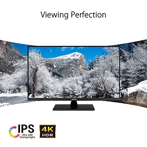 ASUS VP32UQ - Monitor Eye Care 31.5 pulgadas, 4K UHD (3840 x 2160, IPS, 100% sRGB, HDR-10, Adaptive-Sync, DisplayPort, HDMI, Antiparpadeo, Filtro de luz azul)