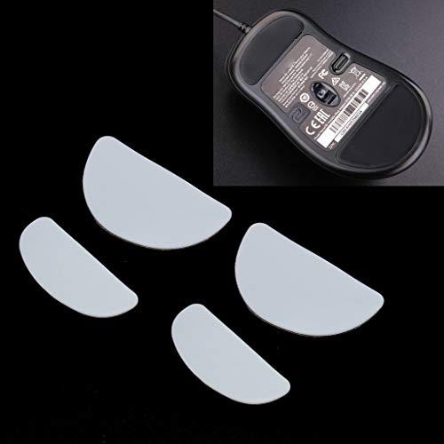 ATATMOUNT 2 Juegos/Paquete de Patines de ratón para Juegos Tiger para Zowie EC1-A / EC2-A/EVO, ratón para Juegos, ratón Blanco, Borde Curvo