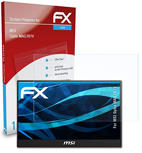 atFoliX Lámina Protectora de Pantalla Compatible con MSI Optix MAG161V Película Protectora, Ultra Transparente FX Lámina Protectora