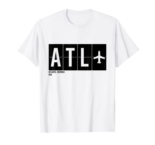 ATL Atlanta Georgia Estados Unidos Código Aeropuerto Viajes Internacionales Camiseta