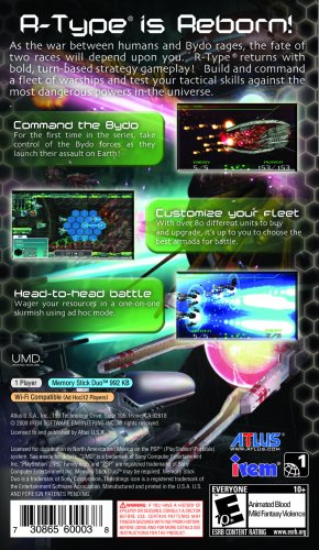 Atlus R-Type Command - Juego (PlayStation Portable (PSP), TBS (Turn Estrategia de Base), E10 + (Everyone 10 +))