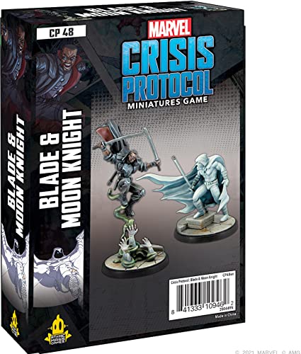 Atomic Mass Games - Crisis Protocol Blade & Moon Knight EN, Juego de Miniaturas en Inglés (CP48EN)