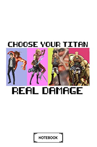 Attack On Titan Game Mode Notebook: Matte Finish Cover, Journal, Lined College Ruled Paper, Diary, Planner, 6x9 120 Pages