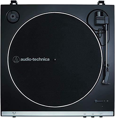 Audio-Technica AT-LP60XUSB- Tocadiscos automático estéreo de tracción por correa (analógico y usb), Negro (Gunmetal)