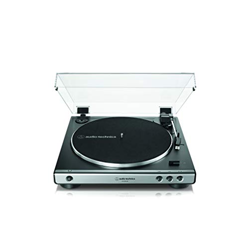Audio-Technica AT-LP60XUSB- Tocadiscos automático estéreo de tracción por correa (analógico y usb), Negro (Gunmetal)