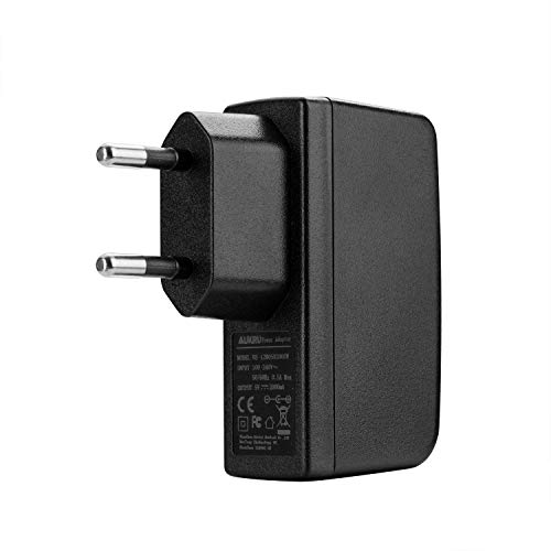 Aukru 5v 2a EU Fuente de alimentación Universal con 9 Conexiones de Enchufe para Varios Dispositivos para Electrodomésticos/Enrutadores/Altavoces/LCD/Camaras de CCTV/TV Box