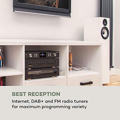 auna iTuner 320 ME - sintonizador Digital HiFi con Bluetooth y WiFi, Spotify Connect, Internet-, sintonizador Dab+ y FM con conexión a Internet, DLNA & UPnP, USB, Reproductor de Red, Negro