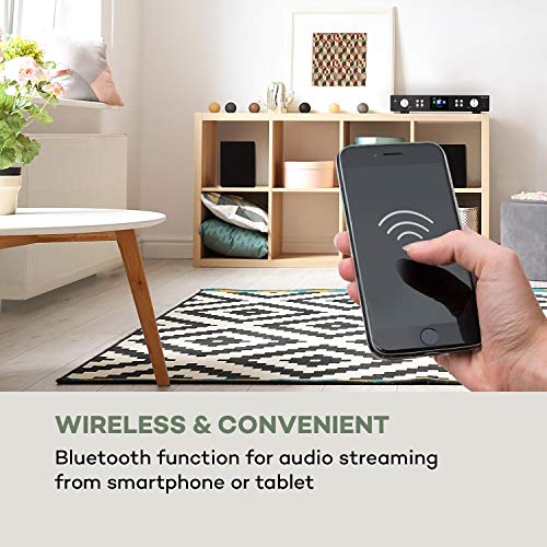 auna iTuner 320 ME - sintonizador Digital HiFi con Bluetooth y WiFi, Spotify Connect, Internet-, sintonizador Dab+ y FM con conexión a Internet, DLNA & UPnP, USB, Reproductor de Red, Negro