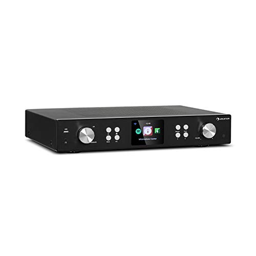 auna iTuner 320 ME - sintonizador Digital HiFi con Bluetooth y WiFi, Spotify Connect, Internet-, sintonizador Dab+ y FM con conexión a Internet, DLNA & UPnP, USB, Reproductor de Red, Negro