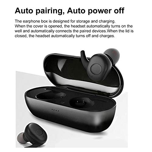 Auriculares Bluetooth, Auriculares Inalámbricos Bluetooth 5.0, IPX8 Impermeable, Graves Profundos Sonido Estéreo, 3500 mAh Caja de Carga, HD Micrófono, Control Tactil, para iOS y Android