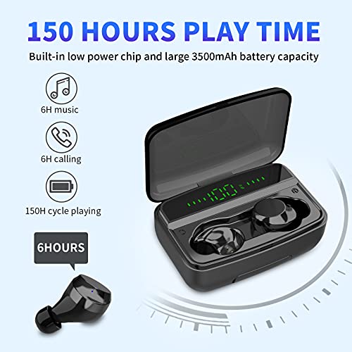 Auriculares Inalambricos, Auriculares Bluetooth con 150H Playtime 3500mAh, Estéreo HiFi y HD Mic, Cascos Inalambricos Deportivos IP7 Impermeable, Auriculares In Ear para Correr, Trabajos, Deporte