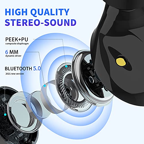 Auriculares Inalambricos, Auriculares Bluetooth con 150H Playtime 3500mAh, Estéreo HiFi y HD Mic, Cascos Inalambricos Deportivos IP7 Impermeable, Auriculares In Ear para Correr, Trabajos, Deporte