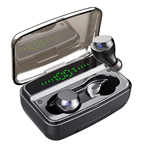 Auriculares Inalambricos, Auriculares Bluetooth con 150H Playtime 3500mAh, Estéreo HiFi y HD Mic, Cascos Inalambricos Deportivos IP7 Impermeable, Auriculares In Ear para Correr, Trabajos, Deporte
