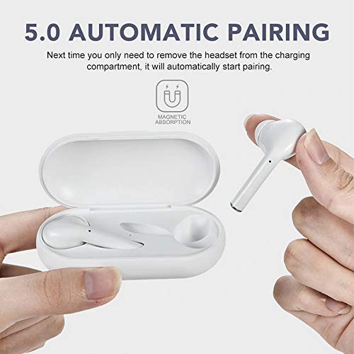 Auriculares inalámbricos Bluetooth 5.0 Binaurales Invisibles Auriculares HiFi Auriculares Estéreo Mini Auriculares Deportivos Populares Para Teléfono Móvil Videojuego, Con Caja de Carga y Micrófono