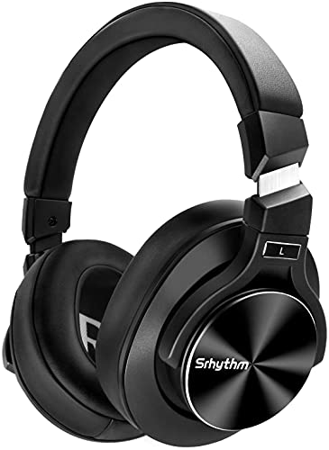 Auriculares Inalámbricos con Cancelación Activa de Ruido Bluetooth 5.0 - Srhythm NC75 Pro con Micrófono CVC8.0, Carga Rápida, Hi-Fi, 40+ Horas de Reproducción - Baja Latencia (Negro)