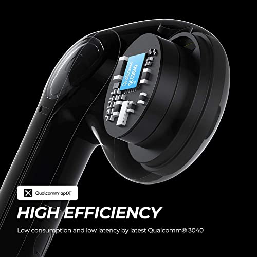 Auriculares Inalámbricos, SoundPEATS TrueAir2 Auriculares Bluetooth V5.2 con Qualcomm QCC3040, 4 Micrófono y Cancelación de Ruido CVC aptX Duración 25 Horas