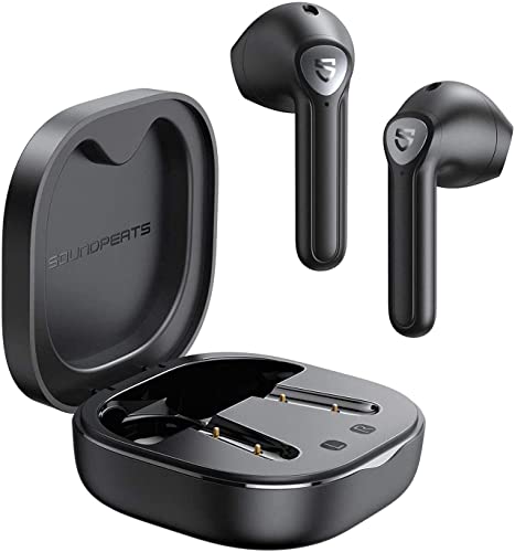 Auriculares Inalámbricos, SoundPEATS TrueAir2 Auriculares Bluetooth V5.2 con Qualcomm QCC3040, 4 Micrófono y Cancelación de Ruido CVC aptX Duración 25 Horas