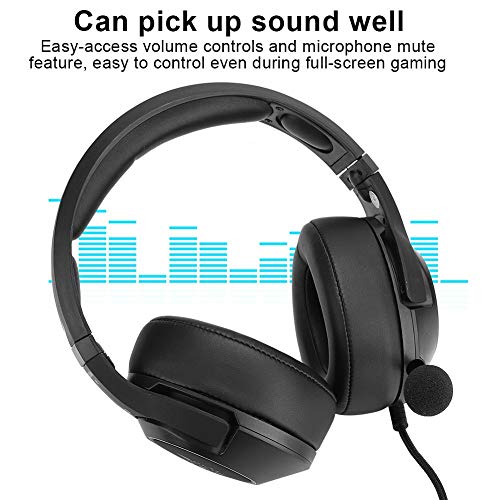 Auriculares para Juegos Auriculares para Juegos montados en la Cabeza con micrófono para PC PS4(Negro RGB (ZXK90112))