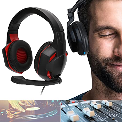 Auriculares para juegos con cable G302, Auriculares estéreo livianos para competencia Auriculares con cable para colocar sobre las orejas Auriculares para juegos de PC para computadora PS 4 Plug and p