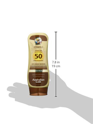 Australian Gold Sunscreen Spf50 Lotion With Bronzer 1 Unidad 240 G, Marron, Fresh, 237 Mililitro