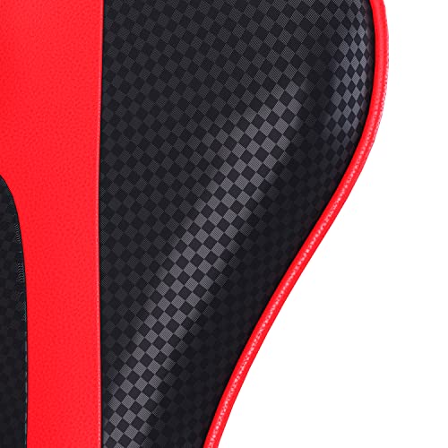 AutoFull Silla Gaming Ergon¡§?Mica Silla de Oficina Silla Gamer Cuero de PU Silla de Escritorio,Altura e inclinaci¡§?n Ajustables,Reposacabezas y Soporte Lumbar,Rojo (garant¡§AA de Tres a?os)