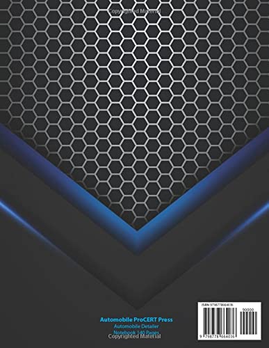Automobile Detailer, Professional Journal, Office writing Notebook, Organizing Notes, Large Format, 8.5 x 11 inches, 140 pages
